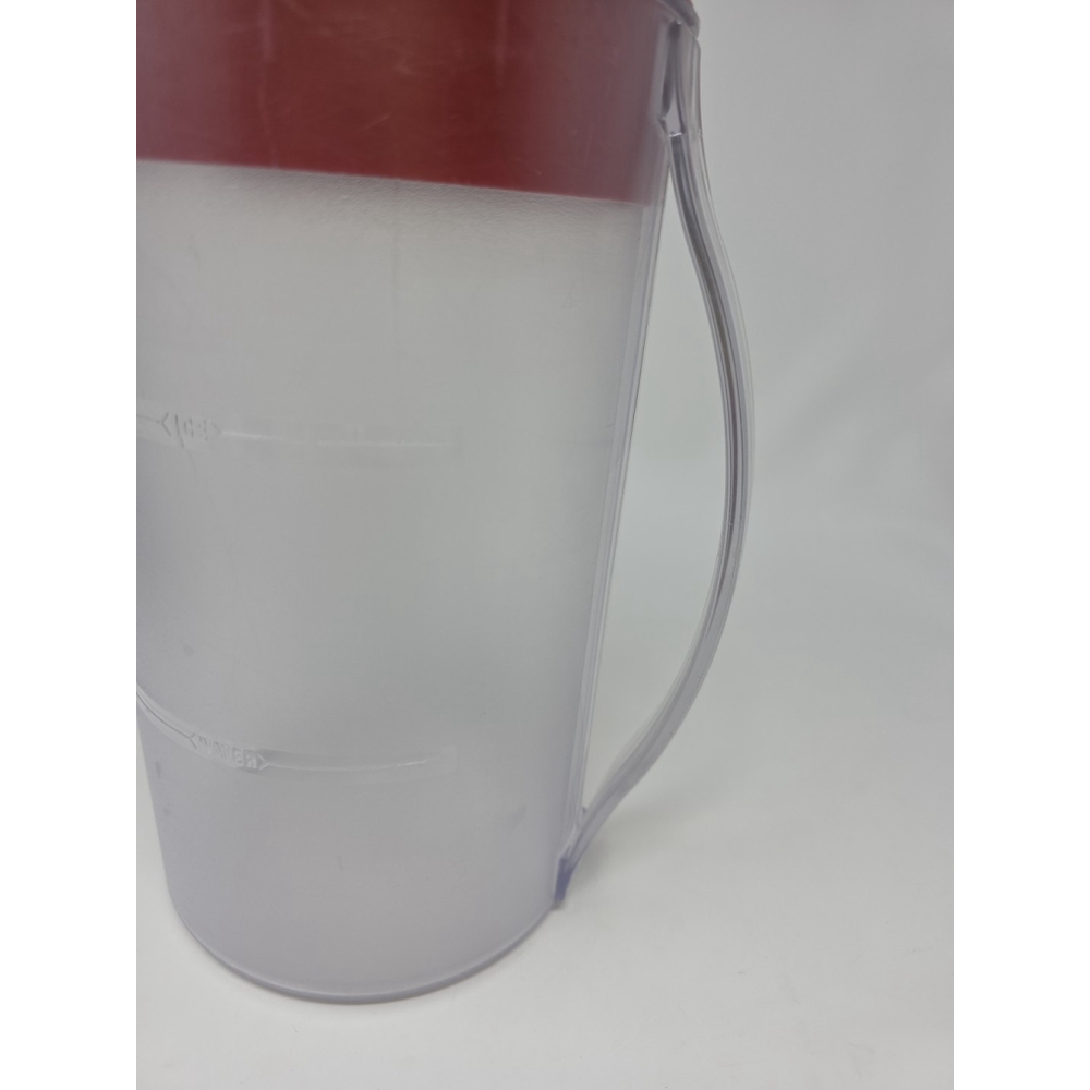 Mr Coffee Iced Tea Maker TM1 Replacement 2 Quart Pitcher ReAD Red Lid Frosted - Picture 4 of 14